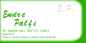 endre palfi business card